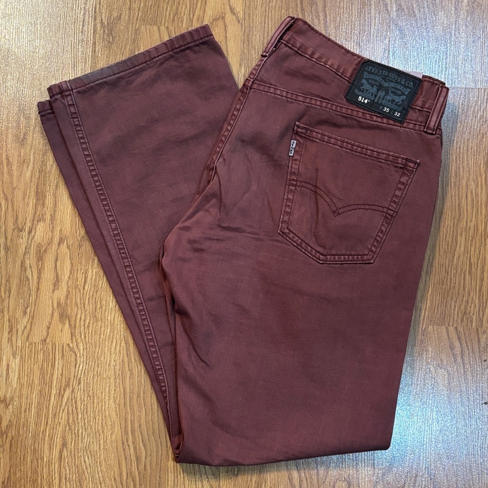 Signature by Levi Strauss Men's Straight Jeans - light Burgundy